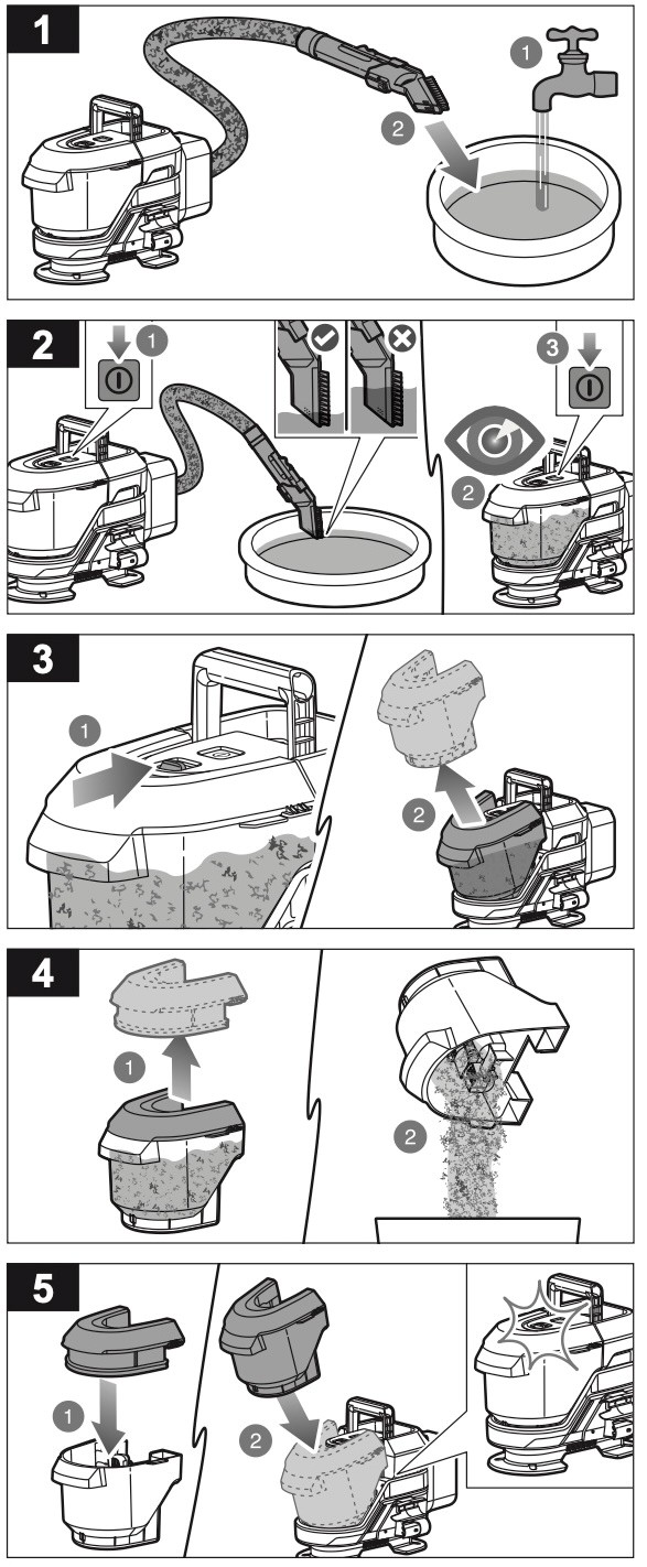 How to clean the suction hose