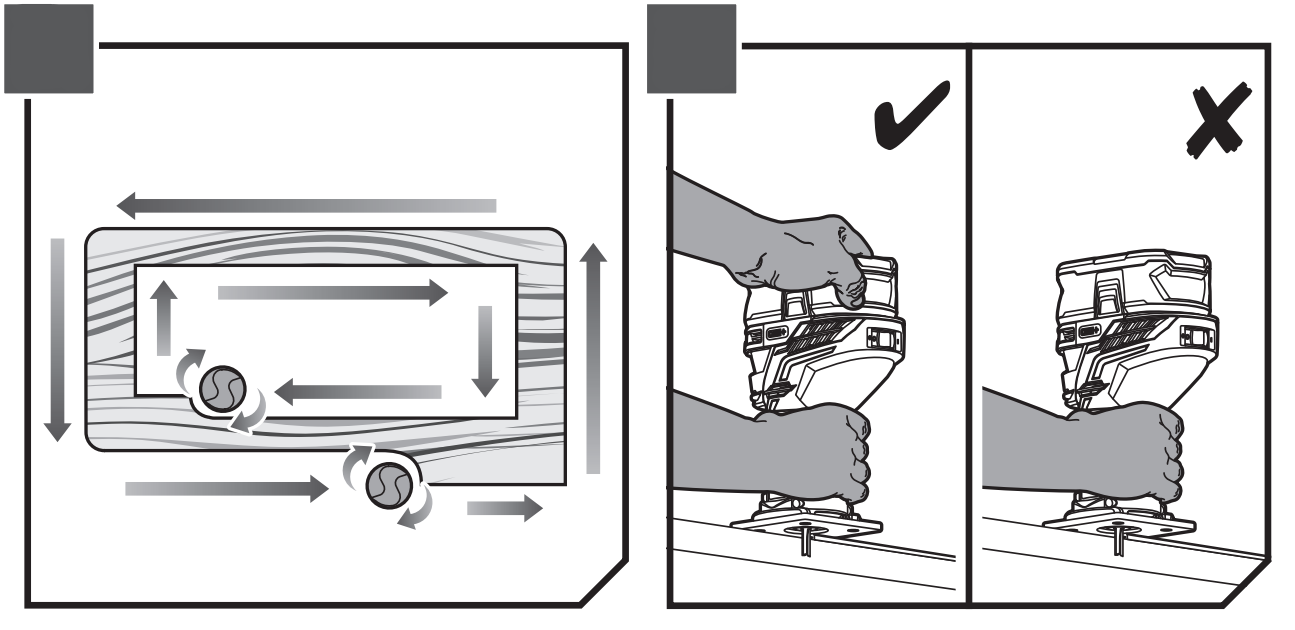 RYOBI Trim router safety usage tips